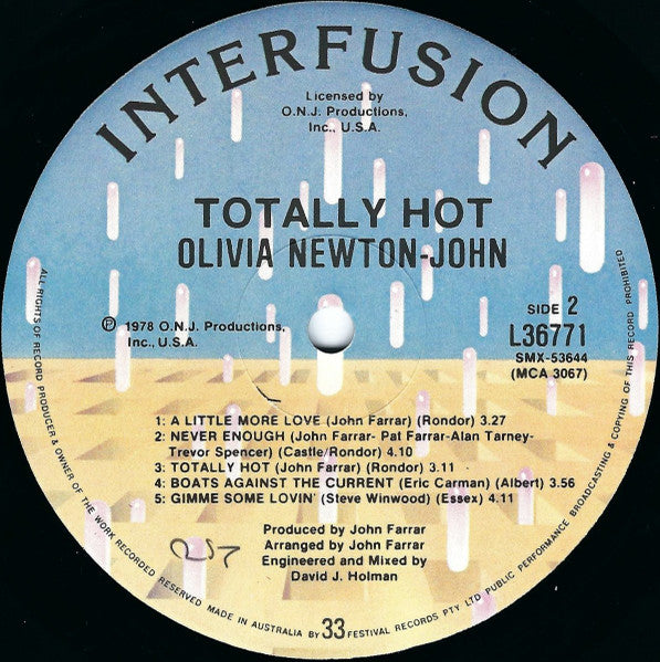 Olivia Newton-John – Totally Hot LP vinyl record, image 4 of 6