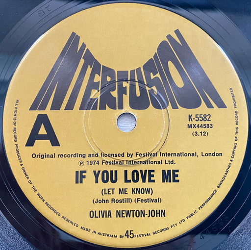 Olivia Newton-John – If You Love Me (Let Me Know) 7" vinyl record, image 1 of 3
