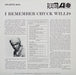 Chuck Willis – I Remember Chuck Willis LP vinyl record, image 2 of 5