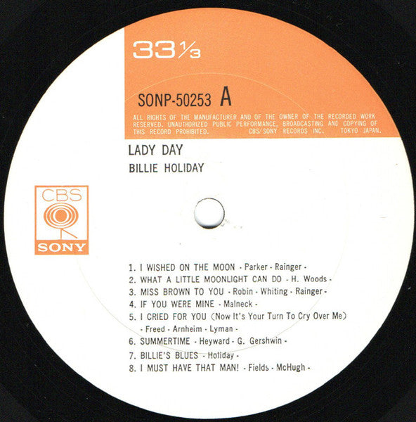 Billie Holiday – Lady Day LP vinyl record, image 5 of 9