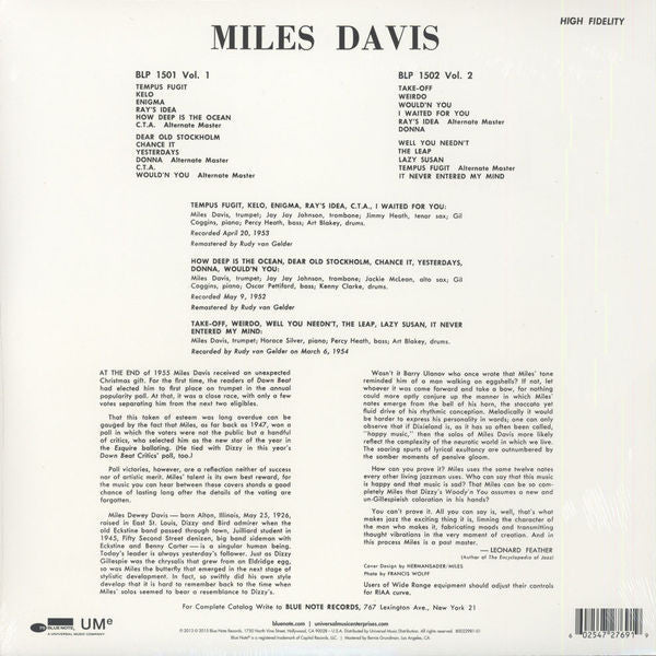 Miles Davis – Volume 1 LP vinyl record, image 2 of 2