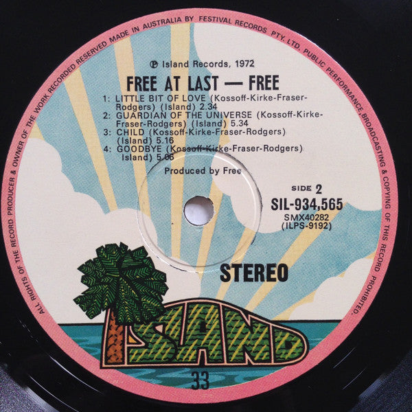 Free – Free At Last LP vinyl record, image 4 of 4