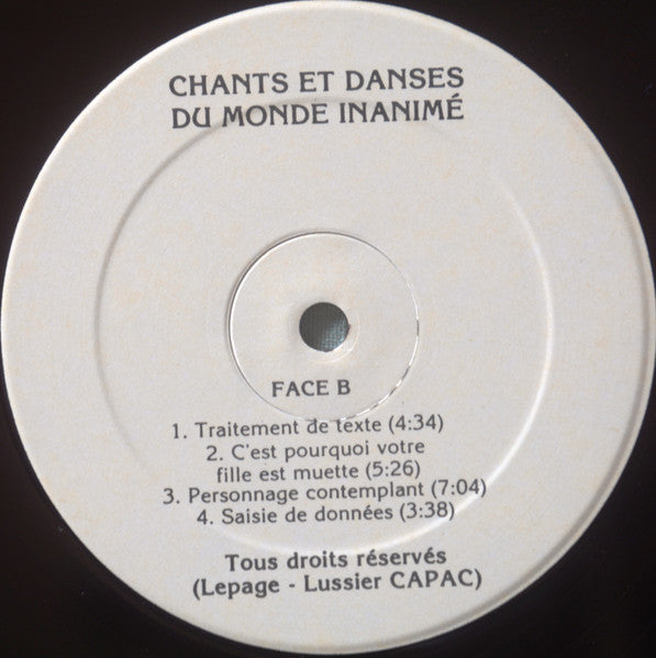 Robert Marcel Lepage, René Lussier – Chants Et Danses Du Monde Inaminé LP vinyl record, image 4 of 5