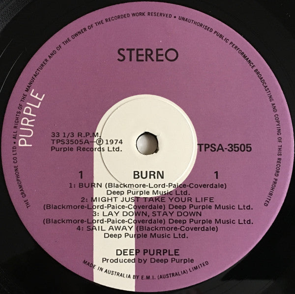 Deep Purple – Burn LP vinyl record, image 3 of 4