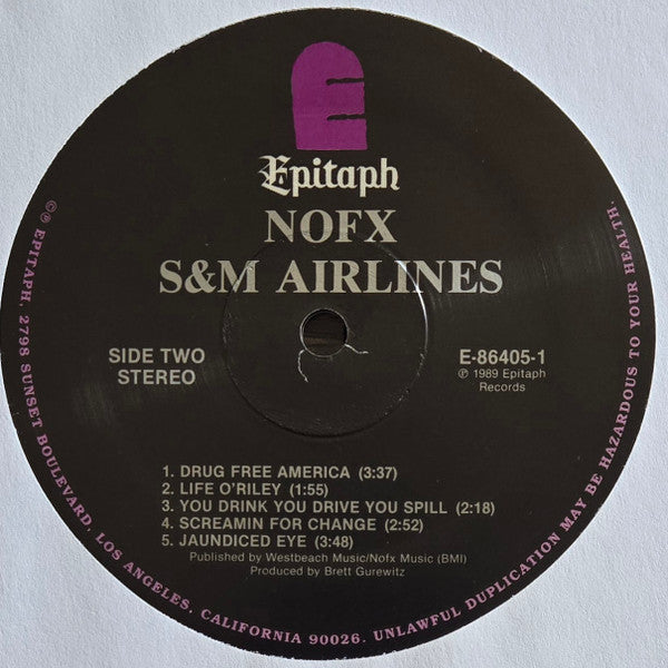 NOFX – S & M Airlines LP vinyl record, image 4 of 6