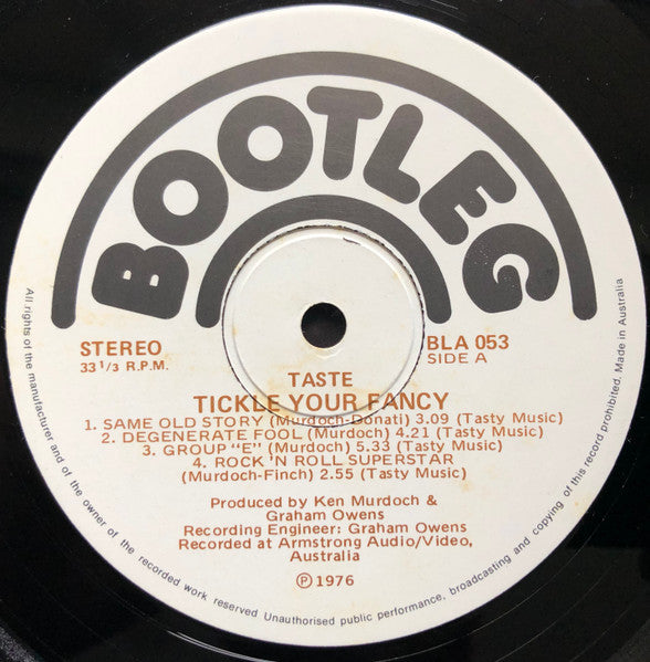 Taste – Tickle Your Fancy LP vinyl record, image 6 of 7