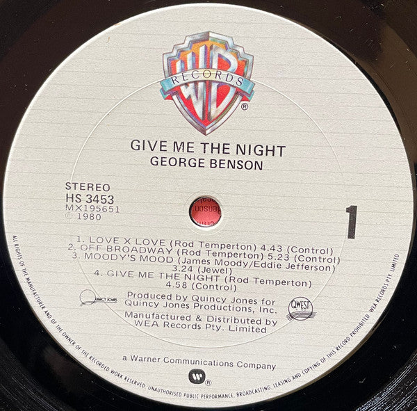 George Benson – Give Me The Night LP vinyl record, image 3 of 6