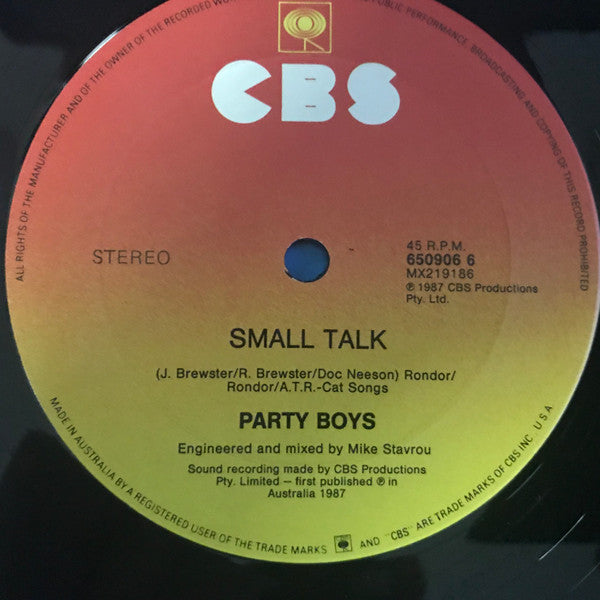 The Party Boys – He's Gonna Step On You Again (Stompmix) 12" vinyl record, image 3 of 3