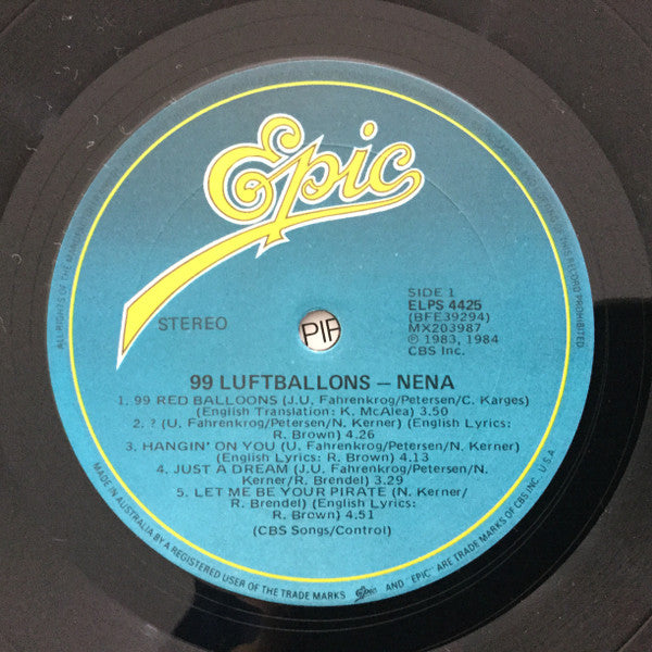 Nena – 99 Luftballons LP vinyl record, image 4 of 5