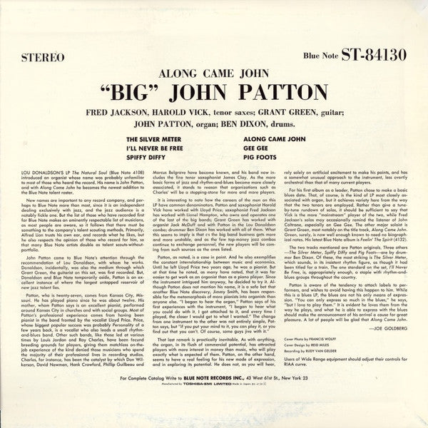 John Patton – Along Came John LP vinyl record, image 4 of 10