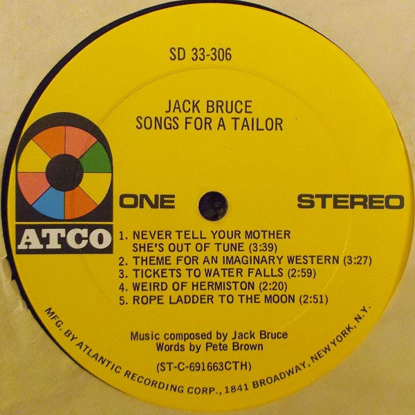 Jack Bruce – Songs For A Tailor LP vinyl record, image 3 of 7