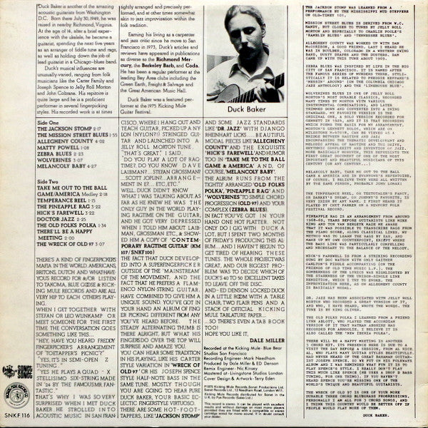 Duck Baker – There’s Something For Everyone In America LP vinyl record, image 2 of 5