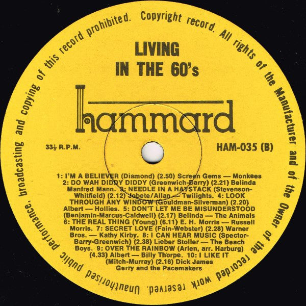 Various – Living In The 60's LP vinyl record, image 4 of 4