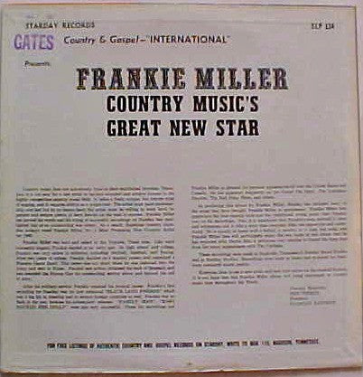 Frankie Miller – Country Music's Great New Star LP vinyl record, image 2 of 4