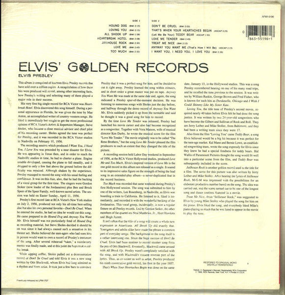 Elvis Presley – Elvis' Golden Records LP vinyl record, image 2 of 4