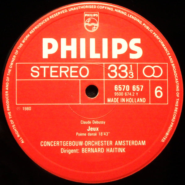 Claude Debussy, Concertgebouworkest, Bernard Haitink – Famous Orchestral Works (3xLP) LP vinyl record, image 7 of 10
