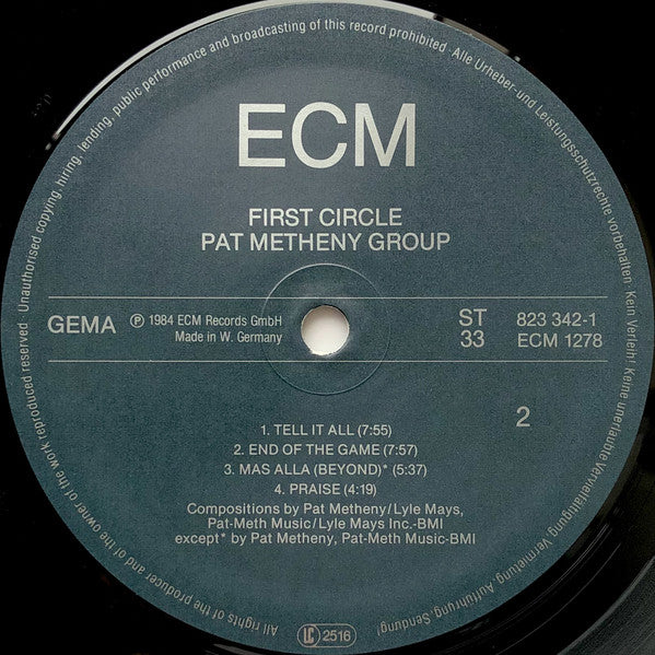 Pat Metheny Group – First Circle LP vinyl record, image 4 of 5