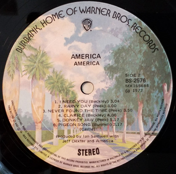 America – America LP vinyl record, image 4 of 4