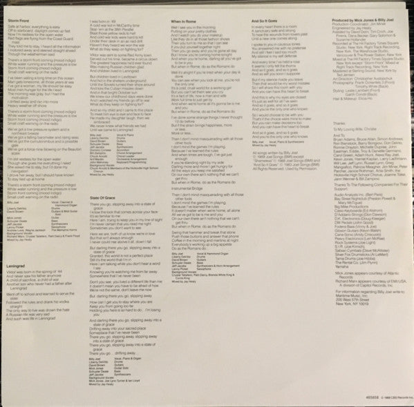 Billy Joel – Storm Front LP vinyl record, image 4 of 6