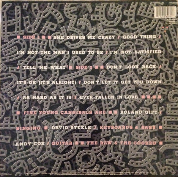 Fine Young Cannibals – The Raw & The Cooked LP vinyl record, image 2 of 6