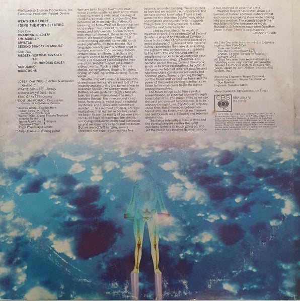 Weather Report – I Sing The Body Electric LP vinyl record, image 2 of 6
