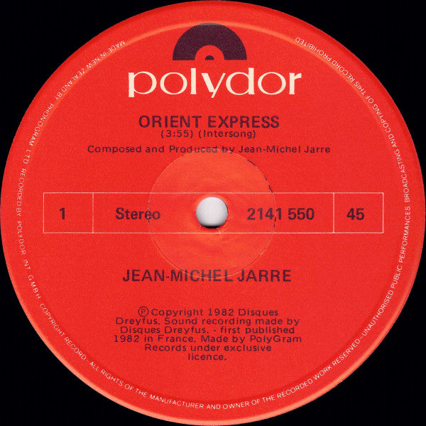 Jean-Michel Jarre – Orient Express / Equinoxe IV 12" vinyl record, image 3 of 4