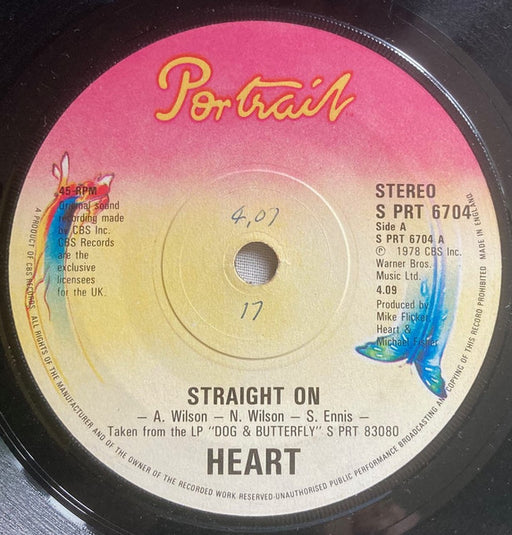 Heart – Straight On 7" vinyl record, image 1 of 2