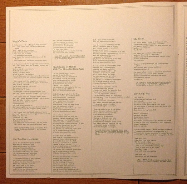 Bob Dylan – Hard Rain LP vinyl record, image 9 of 10
