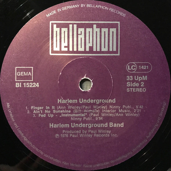 Harlem Underground Band, George Benson – Harlem Underground LP vinyl record, image 4 of 4