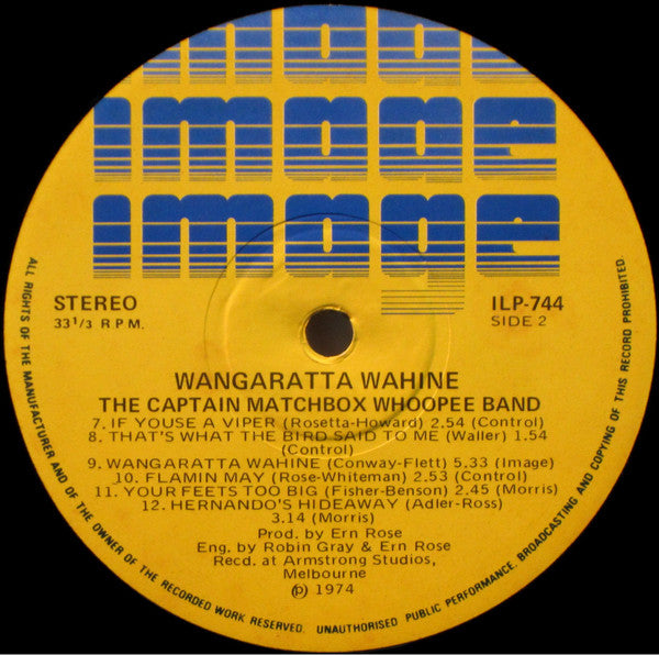 Captain Matchbox Whoopee Band – Wangaratta Wahine LP vinyl record, image 7 of 7
