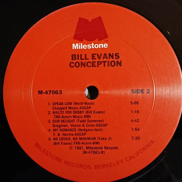 Bill Evans – Conception (2xLP) LP vinyl record, image 6 of 8