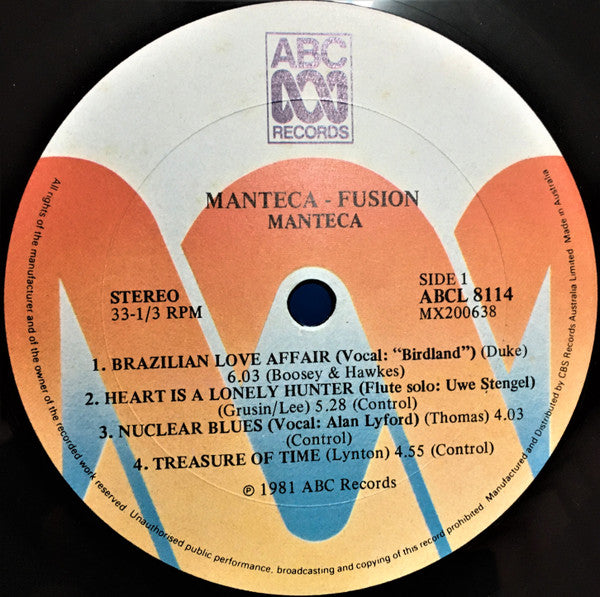 Manteca – Fusion LP vinyl record, image 3 of 4