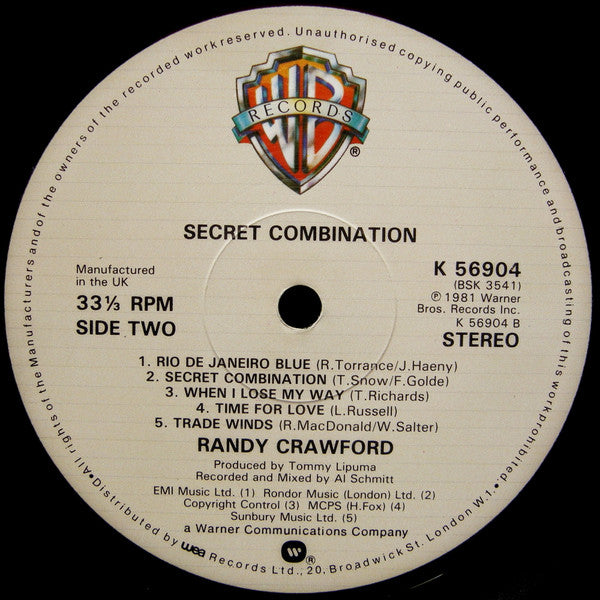 Randy Crawford – Secret Combination LP vinyl record, image 4 of 6