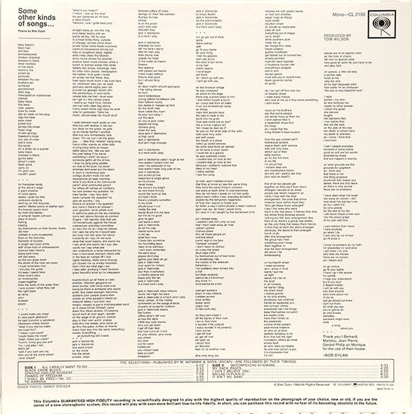 Bob Dylan – Another Side Of Bob Dylan LP vinyl record, image 3 of 5