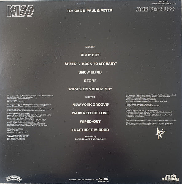 Kiss, Ace Frehley – Ace Frehley LP vinyl record, image 2 of 7