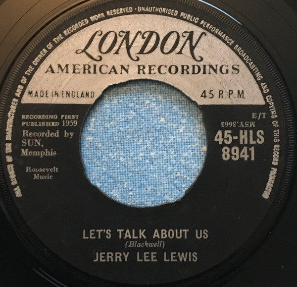 Jerry Lee Lewis – Let's Talk About Us 7" vinyl record, image 2 of 3