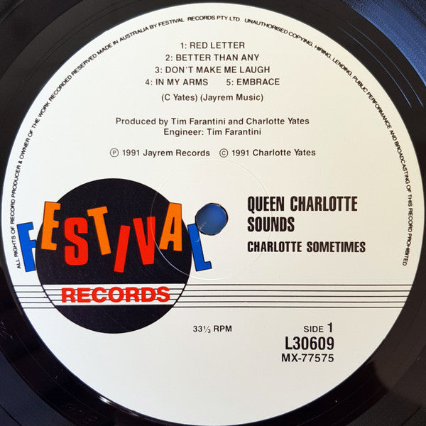 Charlotte Sometimes – Queen Charlotte Sounds LP vinyl record, image 3 of 4
