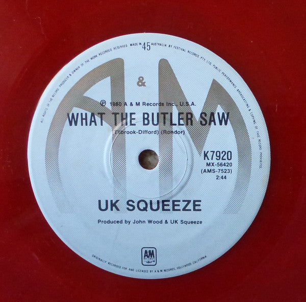 Squeeze – Pulling Mussels (From The Shell) 7" vinyl record, image 2 of 2