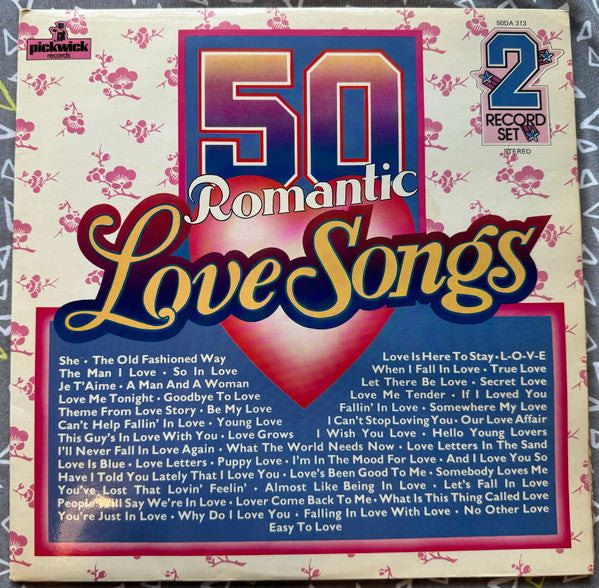 Various – 50 Romantic Love Songs (2xLP) LP vinyl record, image 1 of 8