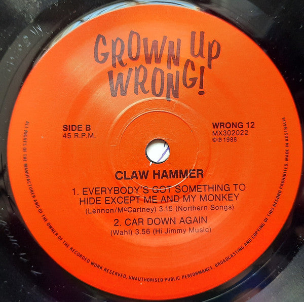 Claw Hammer – Poor Robert 7" vinyl record, image 5 of 6