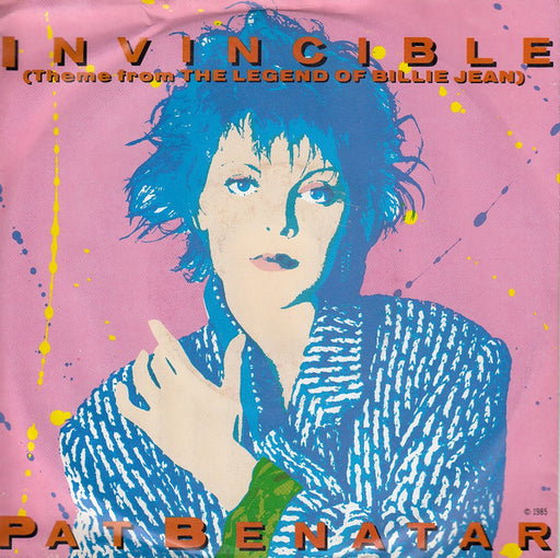 Pat Benatar – Invincible (Theme From The Legend Of Billie Jean) 7" vinyl record, image 1 of 4