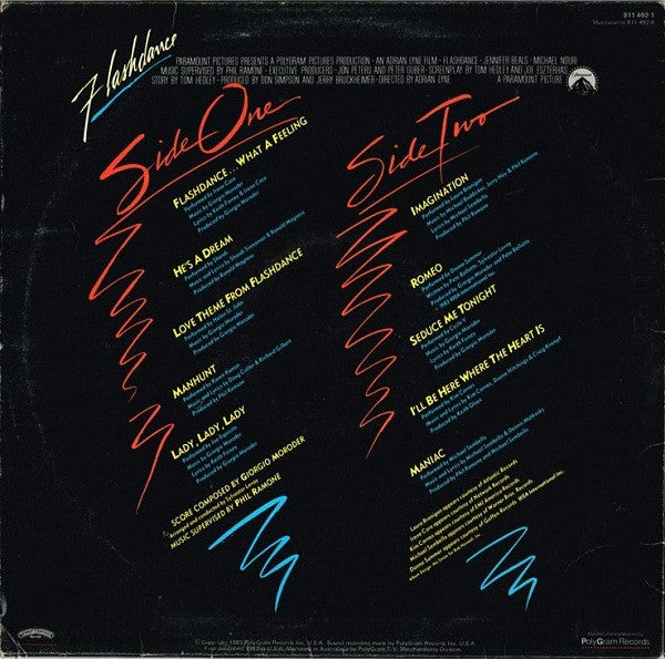 Various – Flashdance (Original Soundtrack From The Motion Picture) LP vinyl record, image 2 of 5
