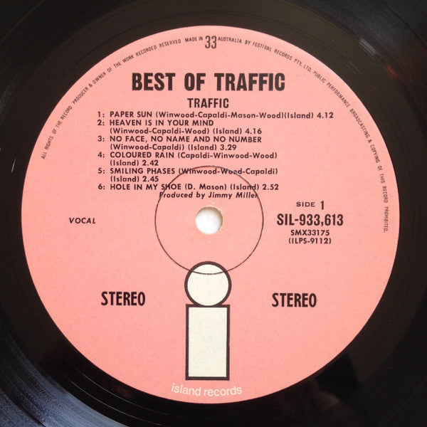 Traffic – Best Of Traffic LP vinyl record, image 3 of 6
