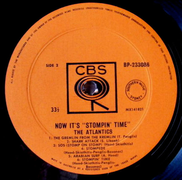 The Atlantics – Now It's Stompin' Time LP vinyl record, image 4 of 4