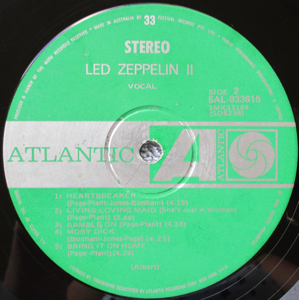 Led Zeppelin – Led Zeppelin II LP vinyl record, image 3 of 6