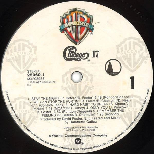Chicago – Chicago 17 LP vinyl record, image 3 of 6
