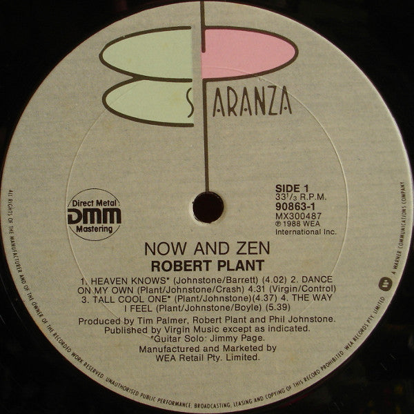 Robert Plant – Now And Zen LP vinyl record, image 3 of 8