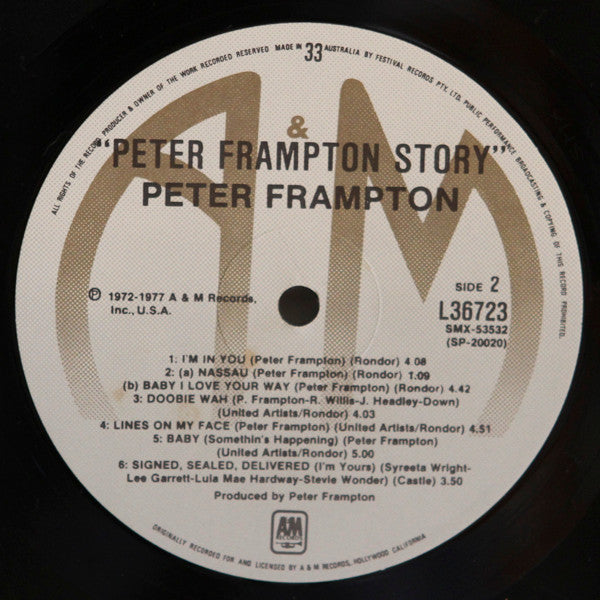 Peter Frampton – Peter Frampton Story LP vinyl record, image 4 of 5
