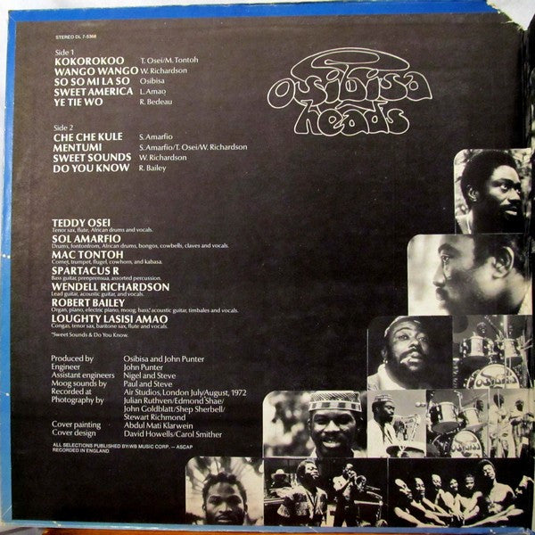 Osibisa – Heads LP vinyl record, image 3 of 6