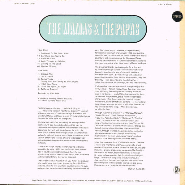 The Mamas & The Papas – The Mamas & The Papas LP vinyl record, image 2 of 5